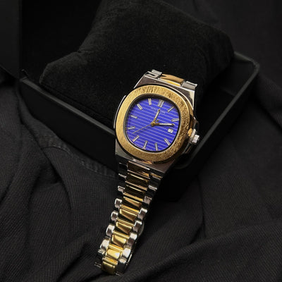 Patek Philippe Nautilus Homage for Him – Two-Tone Gold with Blue Dial