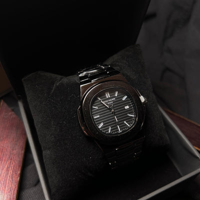 Patek Philippe Nautilus Homage for Him – All-Black with Textured Dial