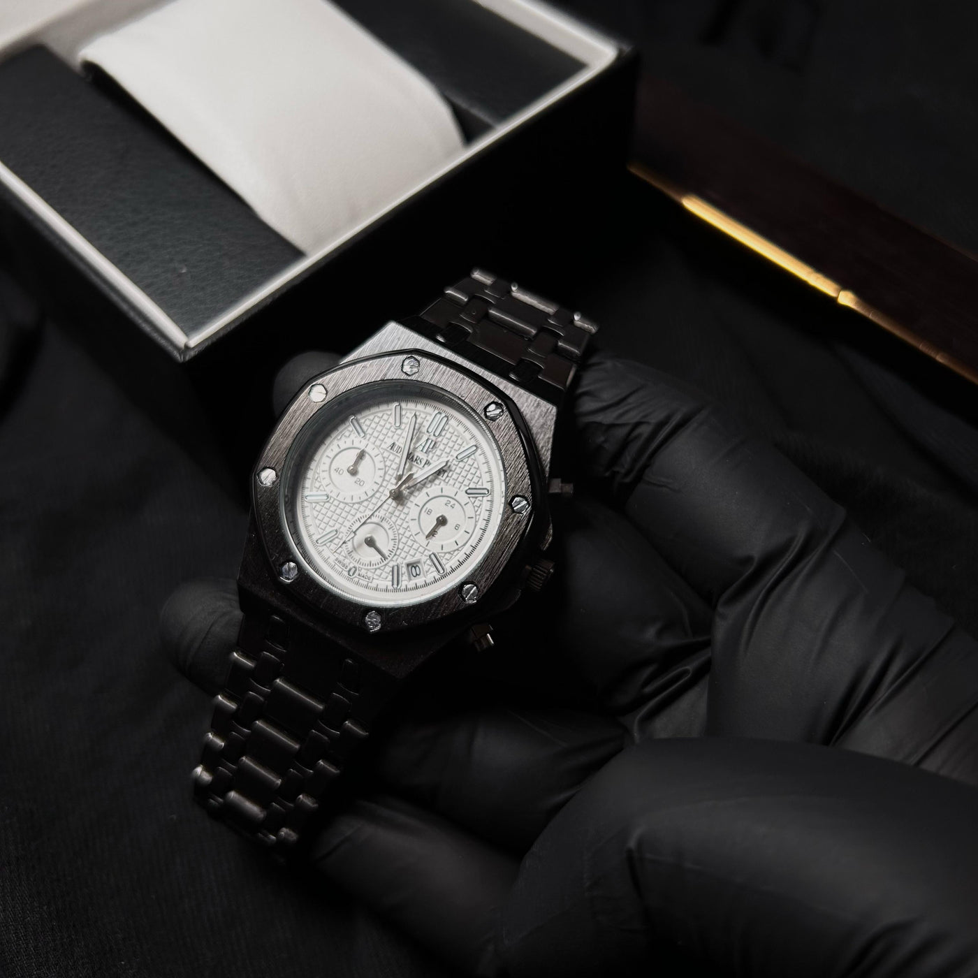 Audemars Piguet Chronograph for Him – Black With White Dial