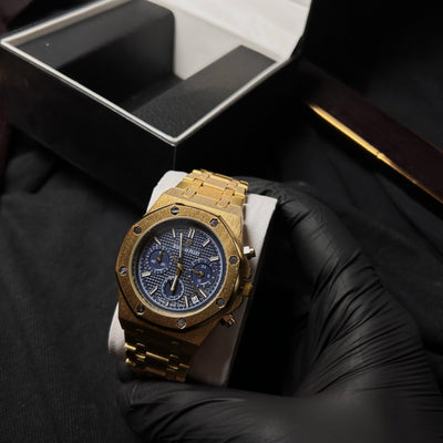 Audemars Piguet Chronograph for Him – Gold & Blue Dial
