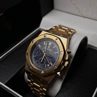 Audemars Piguet Chronograph for Him – Gold & Blue Dial