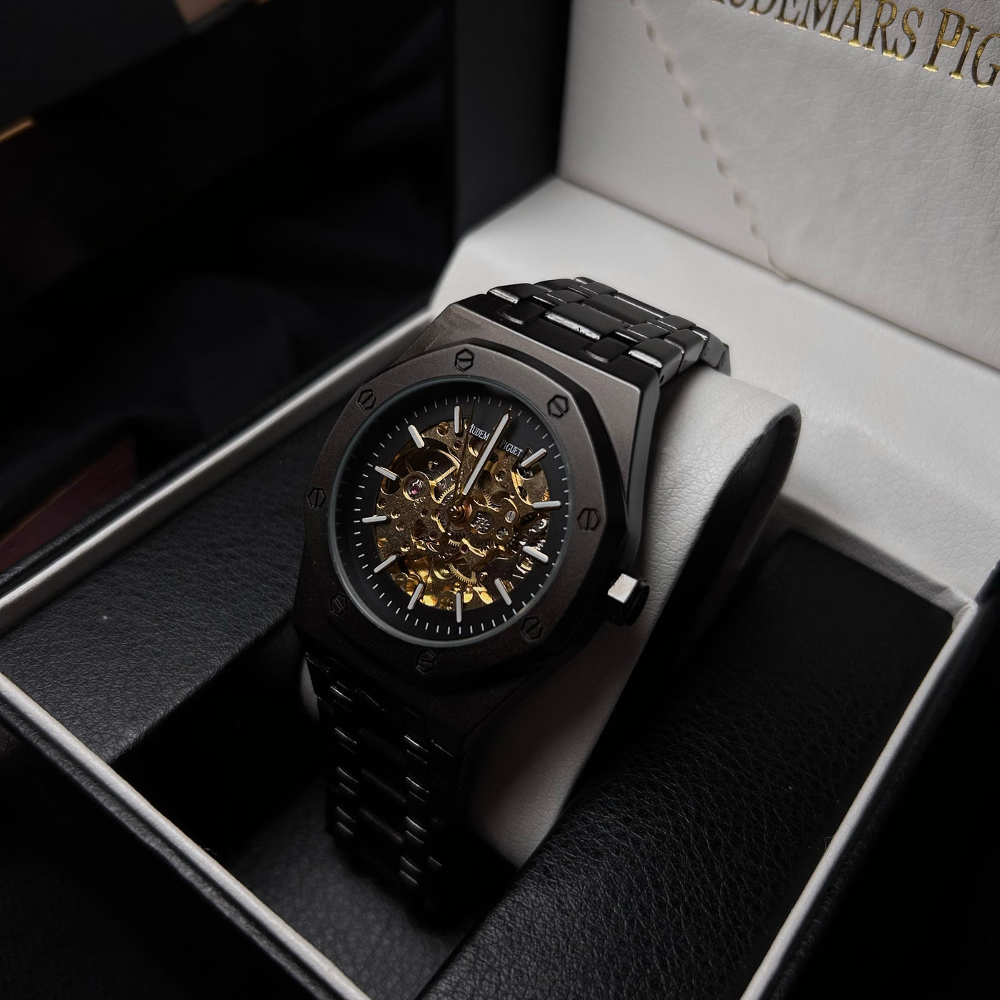 Audemars Piguet Skeleton Automatic for Him – Matte Black Openwork Dial
