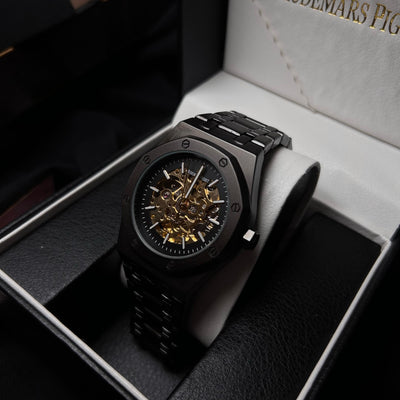Audemars Piguet Skeleton Automatic for Him – Matte Black Openwork Dial