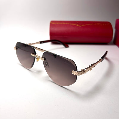 Cartier Rimless Navigator - Brown