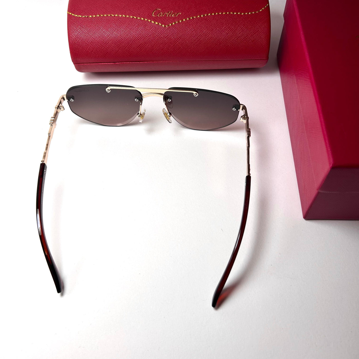 Cartier Rimless Navigator - Brown