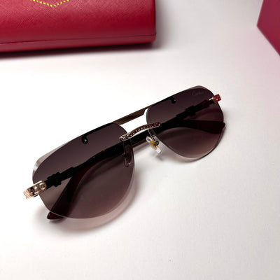 Cartier Rimless Navigator - Brown
