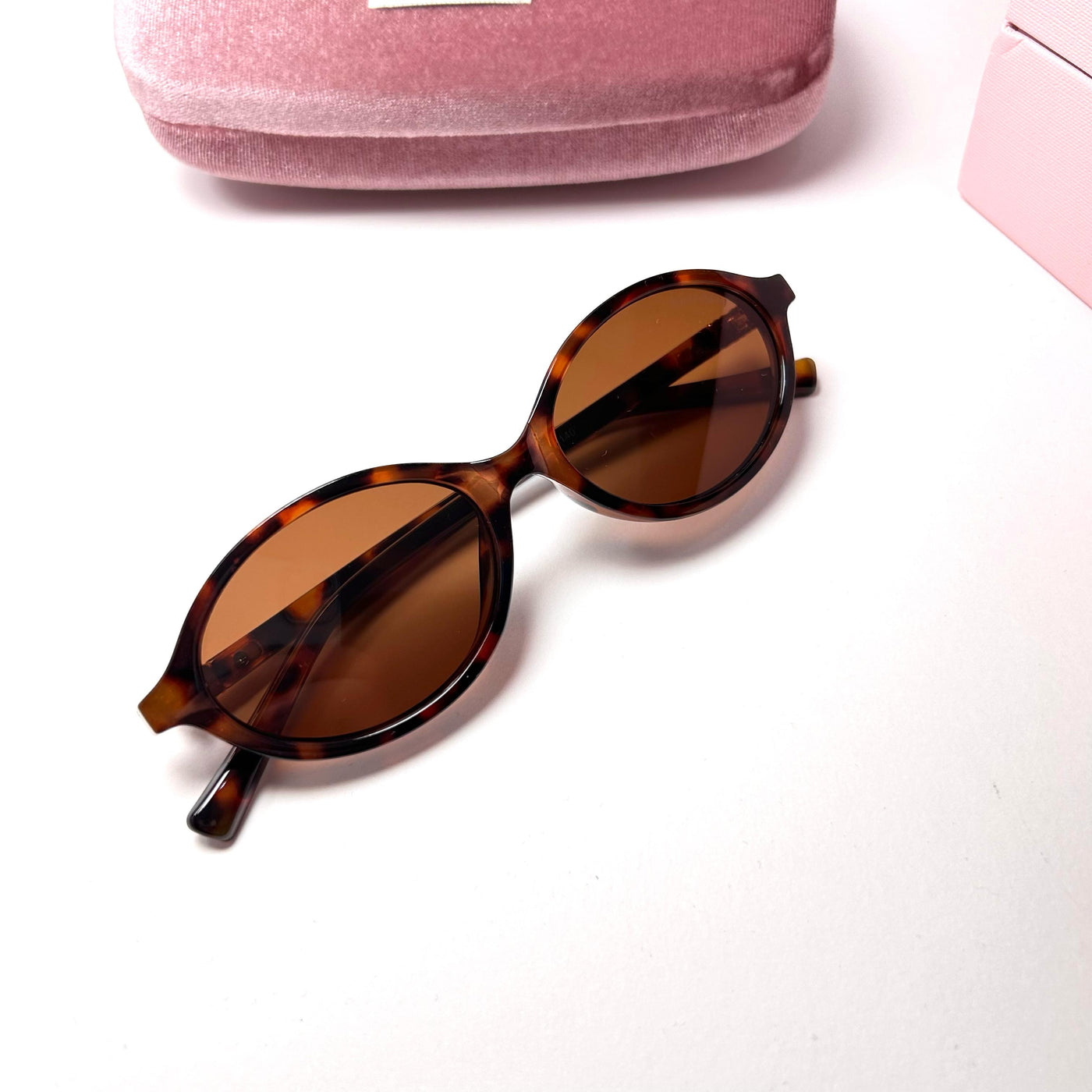 Miu Miu Tigerl Oval - Brown