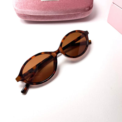 Miu Miu Tigerl Oval - Brown