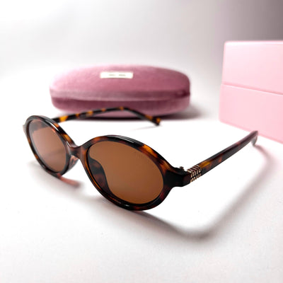Miu Miu Tigerl Oval - Brown