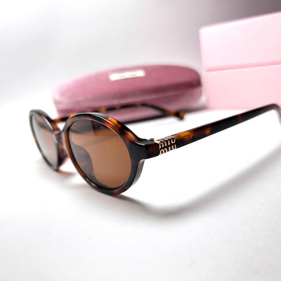 Miu Miu Tigerl Oval - Brown