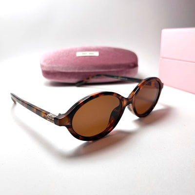 Miu Miu Tigerl Oval - Brown
