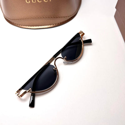 Gucci Rimless Cat Eye - Golden Black