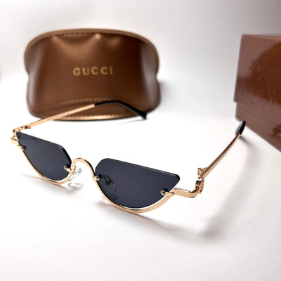 Gucci Rimless Cat Eye - Golden Black