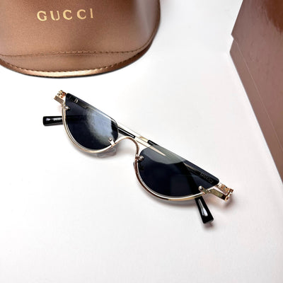 Gucci Rimless Cat Eye - Golden Black