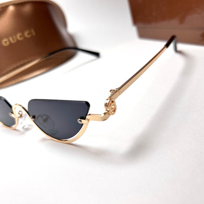 Gucci Rimless Cat Eye - Golden Black
