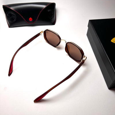 Ray Ban Geometric Polarized Scuderia Ferrari - Brown
