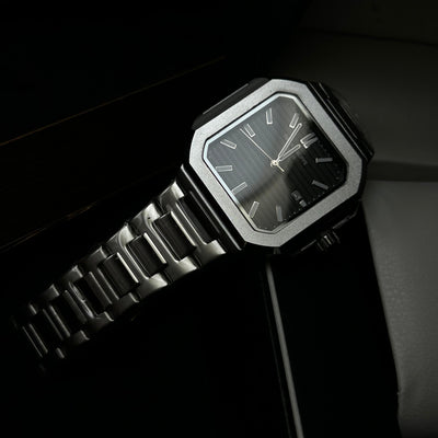 Patek Philippe Square Elegance For Him – Matte Steel Black Dial
