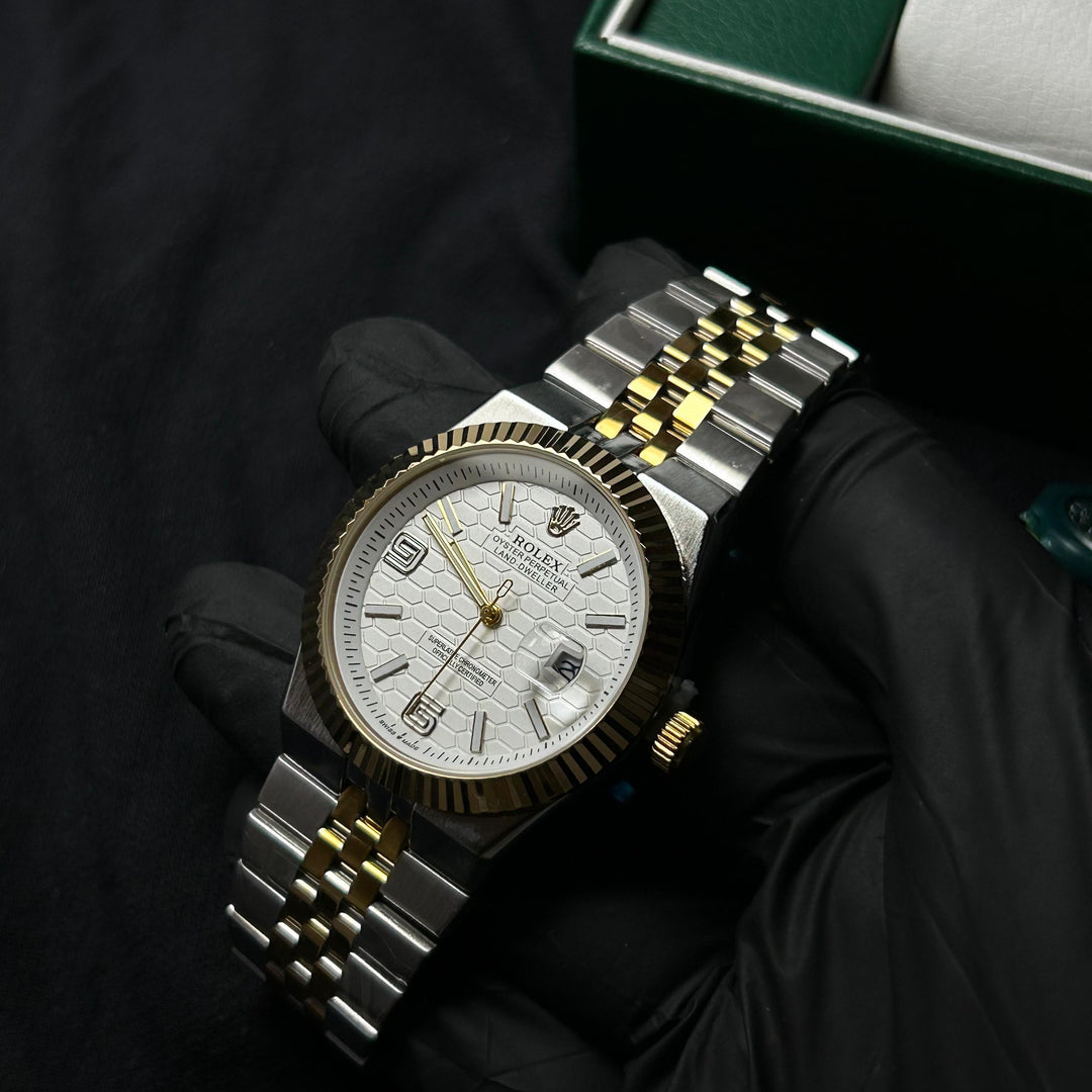 Rolex Datejust 41 Automatic For Him - Two Tone Golden White