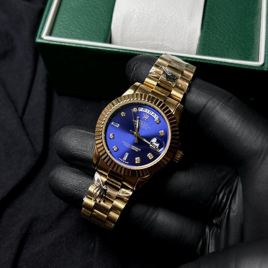 Rolex Diamond Day Date For Her - Golden Purple