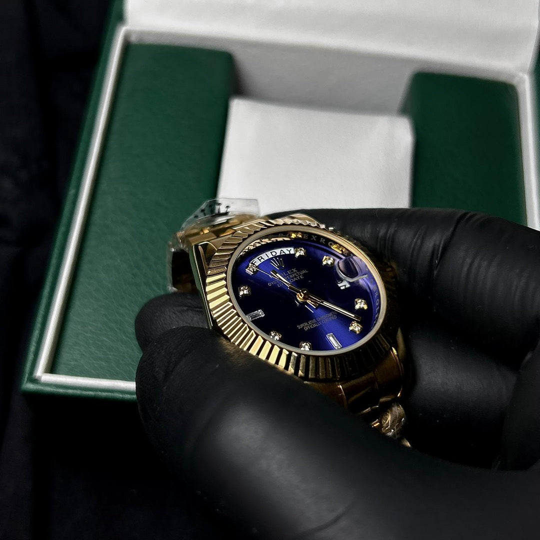 Rolex Diamond Day Date For Her - Golden Purple