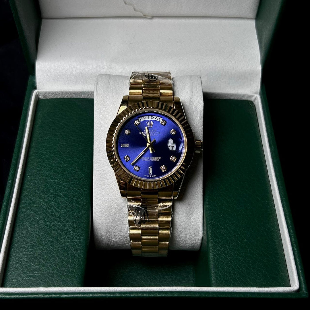 Rolex Diamond Day Date For Her - Golden Purple