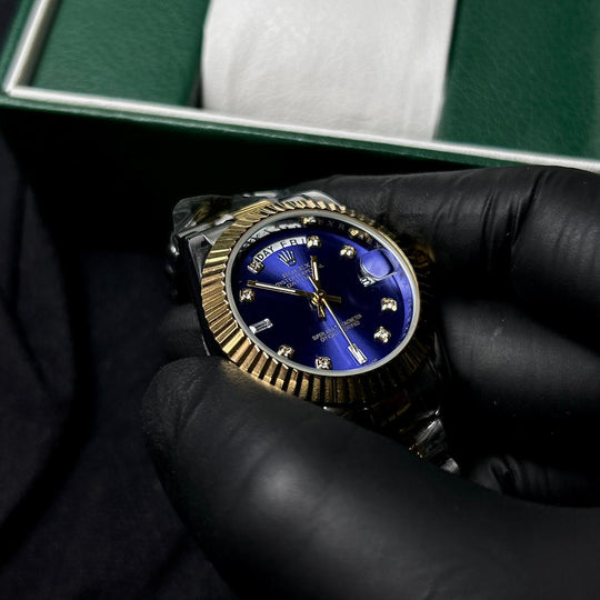 Rolex Diamond Day Date For Her - Two Tone Purple