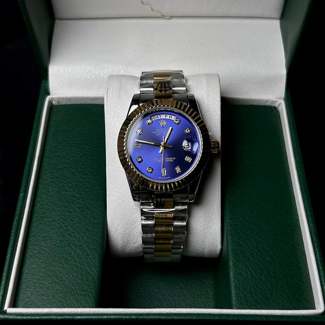 Rolex Diamond Day Date For Her - Two Tone Purple