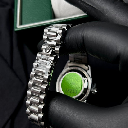 Rolex Full Diamond Date Just For Her - Silver Black