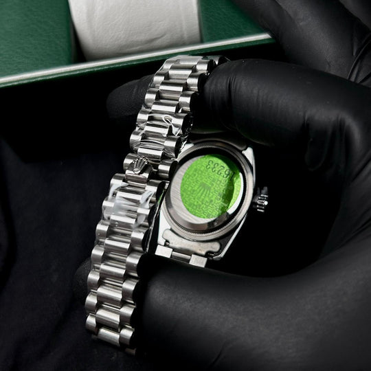 Rolex Full Diamond Date Just For Her - Silver Light Purple