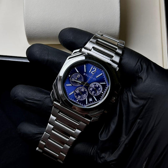 Bvlgari Octo Chronograph - Silver Blue