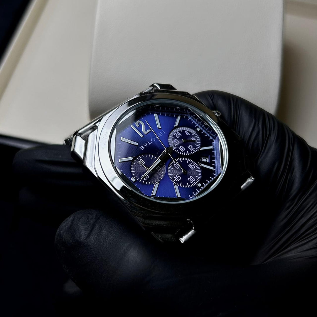 Bvlgari Octo Chronograph - Silver Blue
