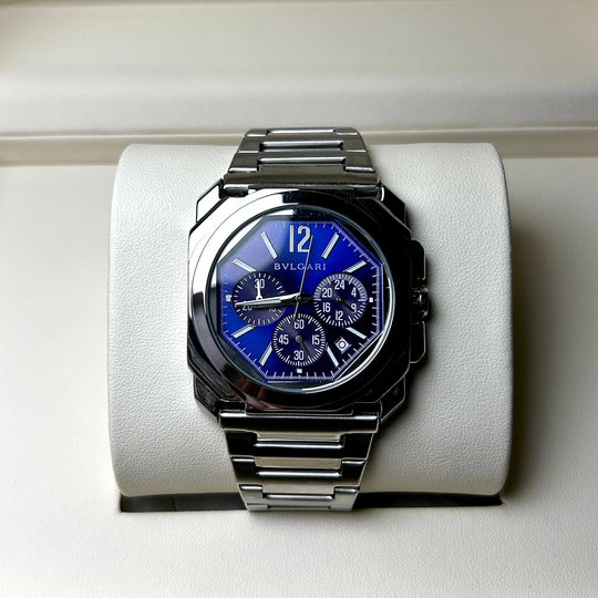 Bvlgari Octo Chronograph - Silver Blue