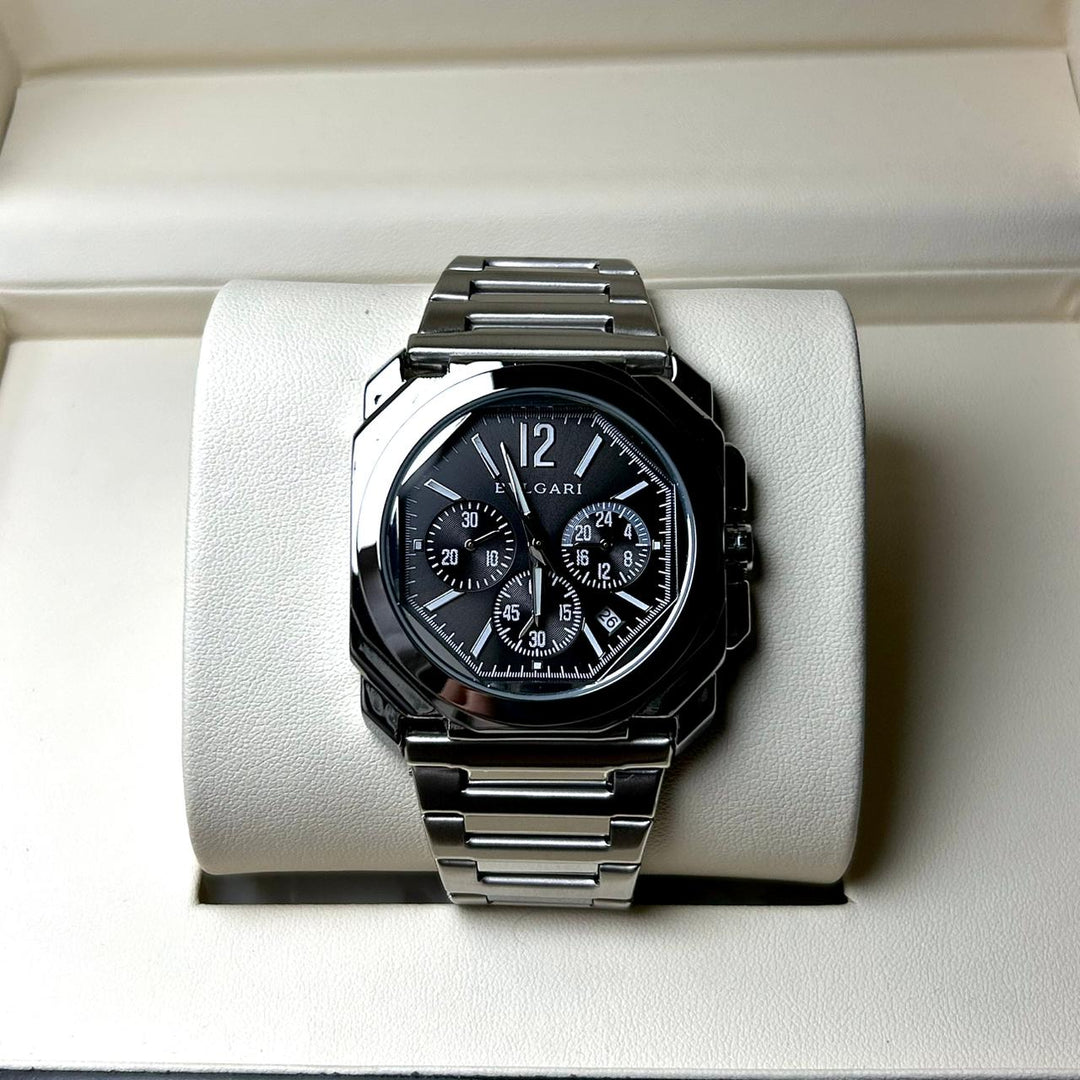 Bvlgari Octo Chronograph - Silver Black