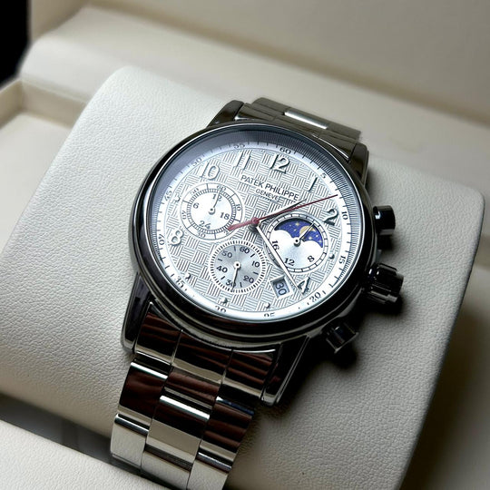 Patek Philippe Celestial Moonphase Chronograph For Him - Silver White