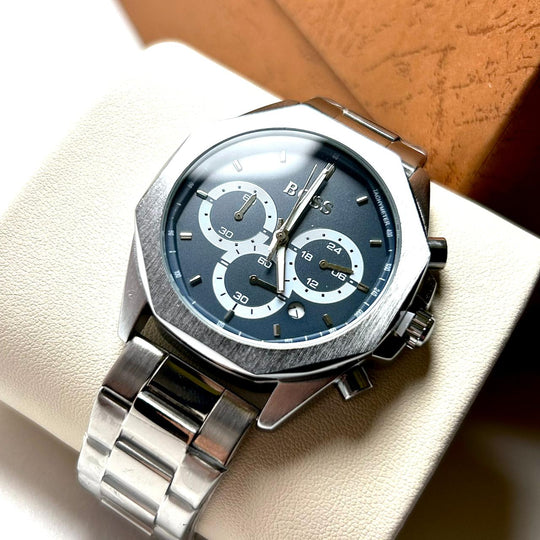 Hugo Boss Titan Edge Chronograph - Silver Navy