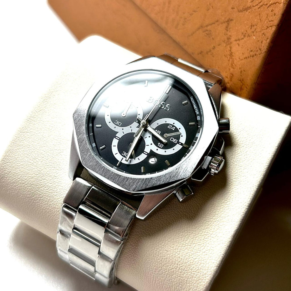 Hugo Boss Titan Edge Chronograph - Silver Black