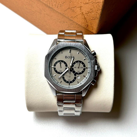 Hugo Boss Titan Edge Chronograph - Silver Gray