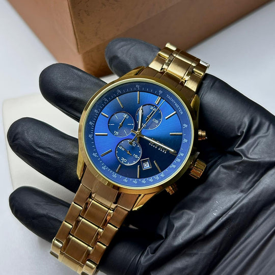 Hugo Boss Prestige Chronograph For Him - Royal Blue Gold