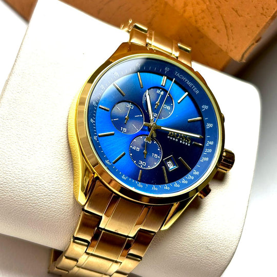 Hugo Boss Prestige Chronograph For Him - Royal Blue Gold