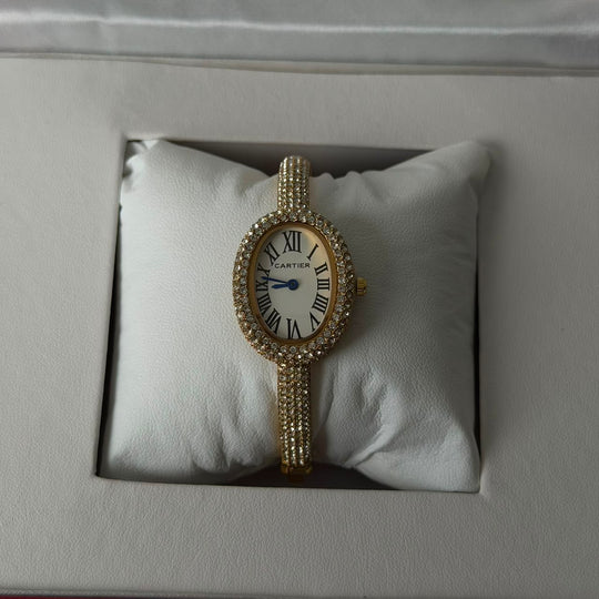 Cartier Baignoire Crystal Bangle For Her - Gold