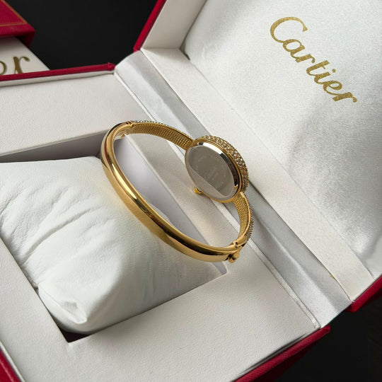 Cartier Baignoire Crystal Bangle For Her - Gold