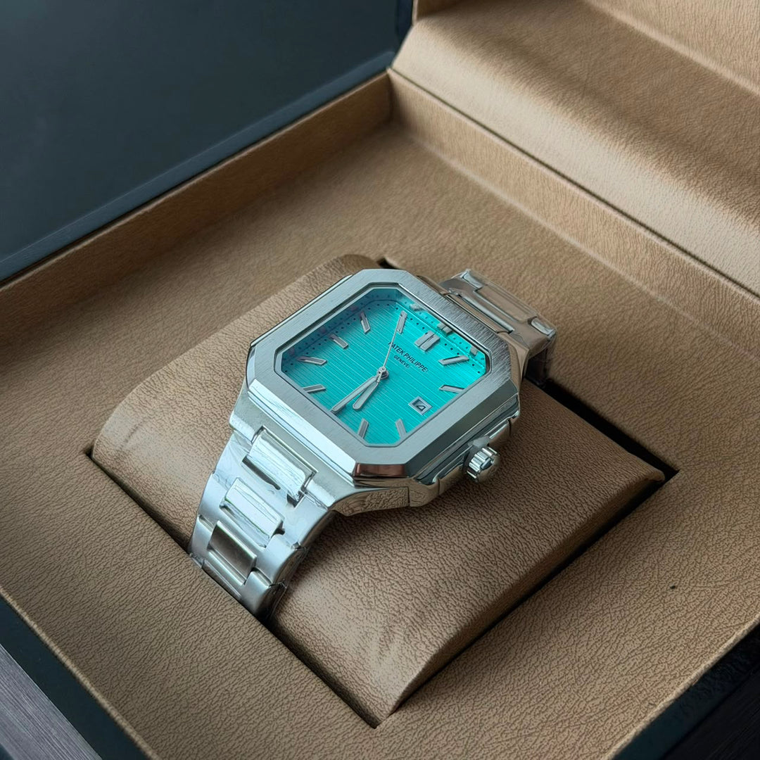 Patek Philippe Nautilus Style – Silver Tiffany Blue Dial