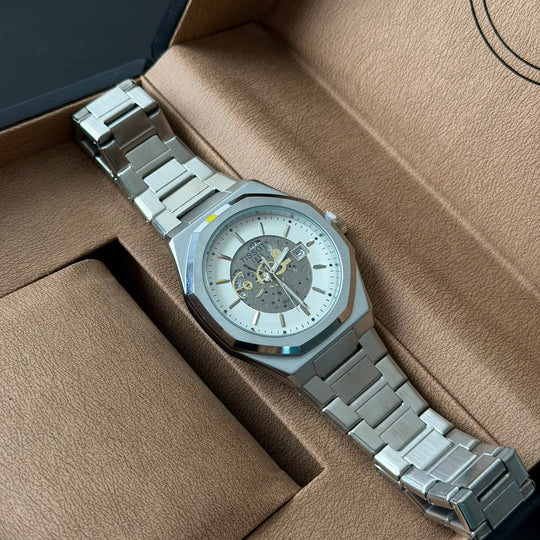 Tissot PRX Skeleton Style – Silver White Dial