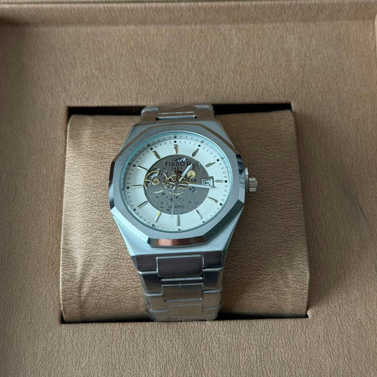 Tissot PRX Skeleton Style – Silver White Dial