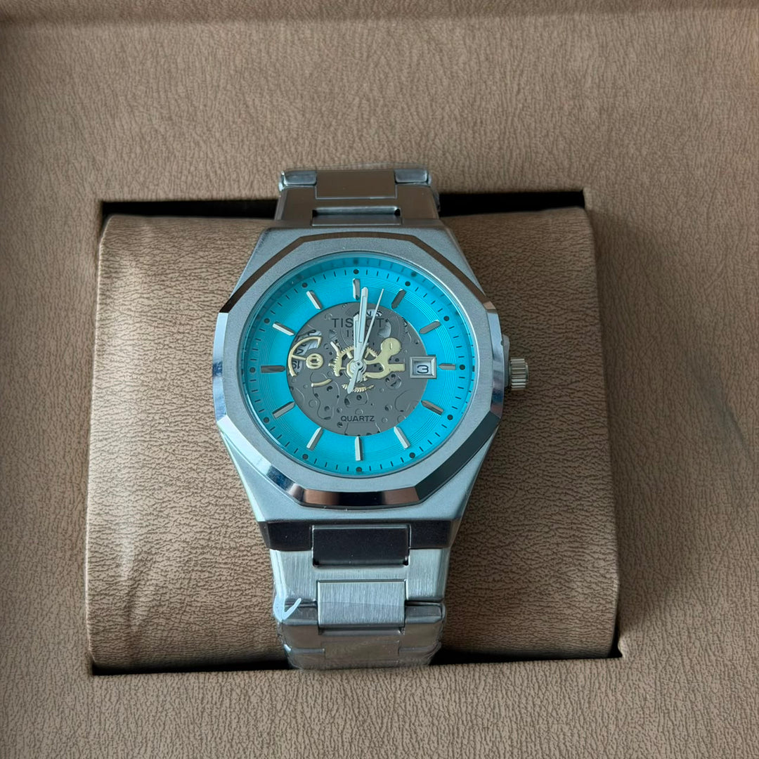 Tissot PRX Skeleton Style – Silver Tiffany Blue Dial