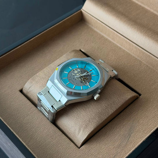 Tissot PRX Skeleton Style – Silver Tiffany Blue Dial