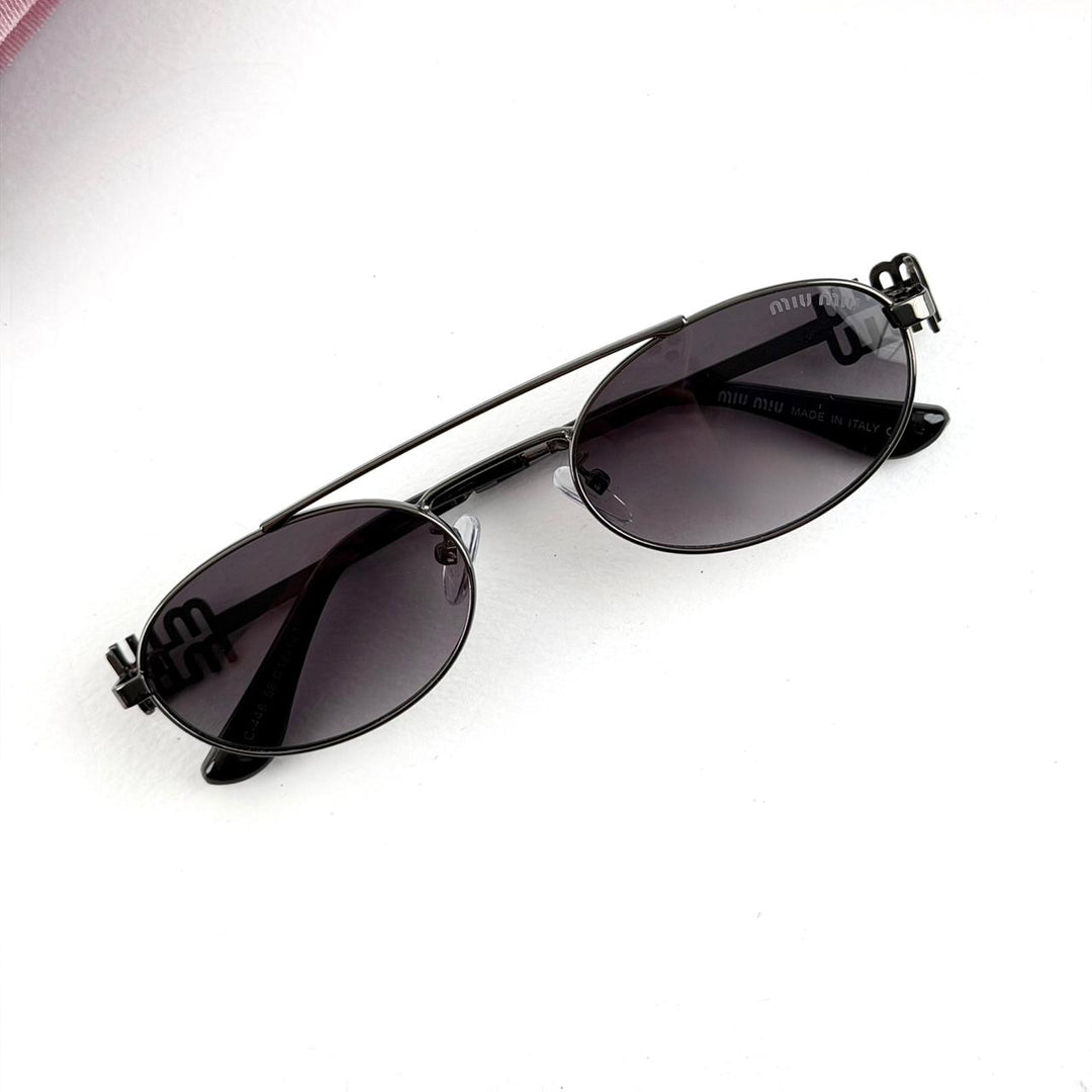 Miu Miu Noir Oval – Gunmetal Smoke Edition