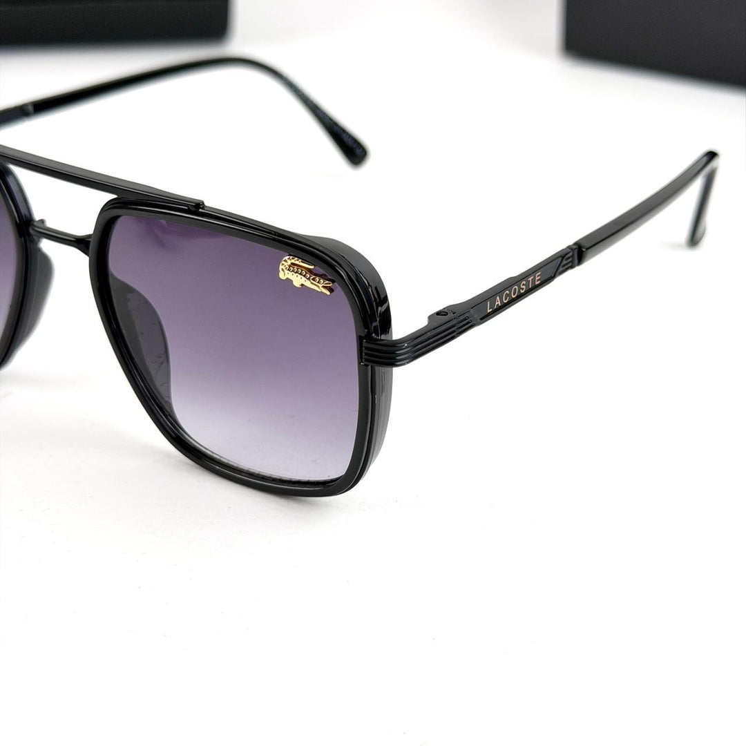 Lacoste Square Aviator – Black/Purple Gradient