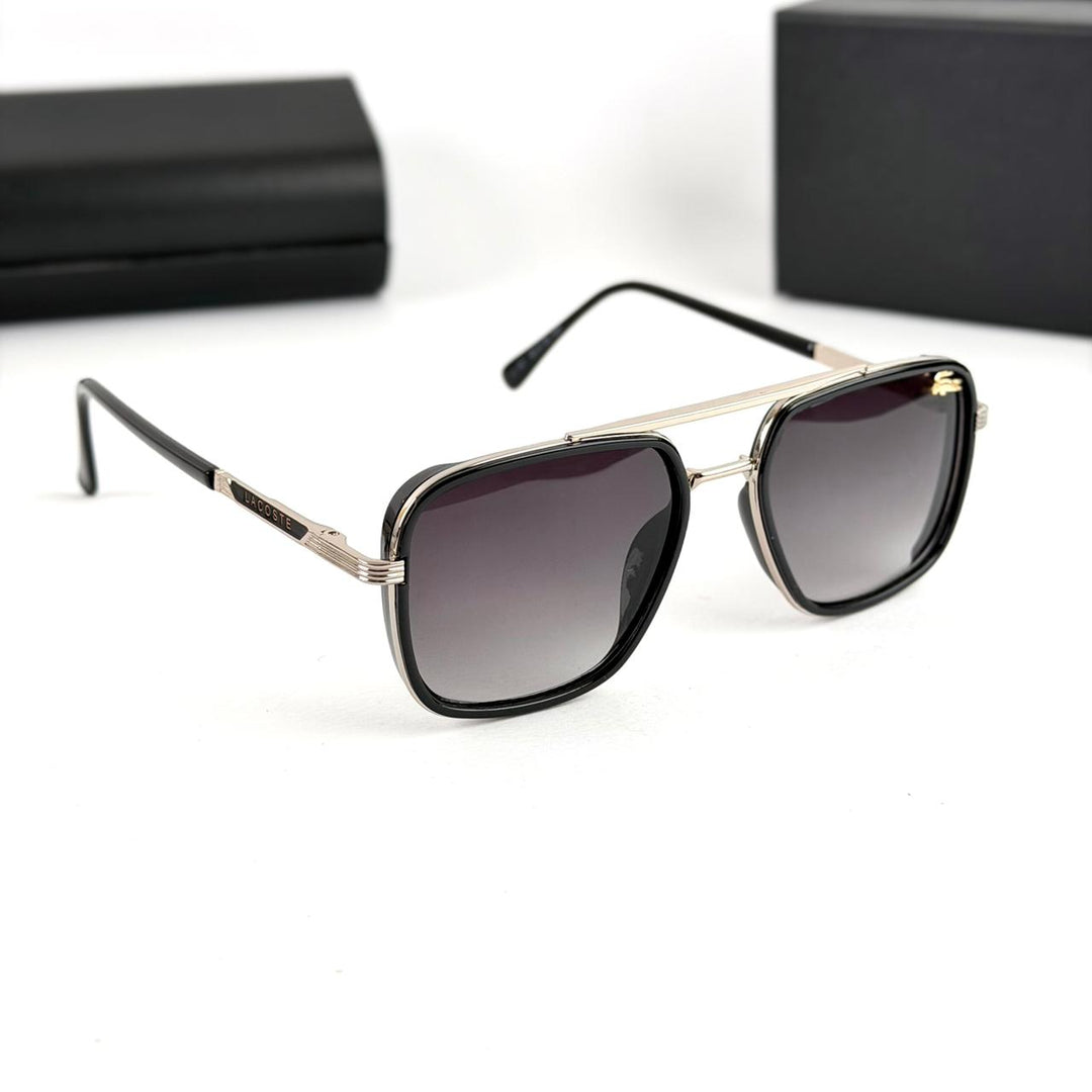 Lacoste Square Aviator – Black/Silver Gradient