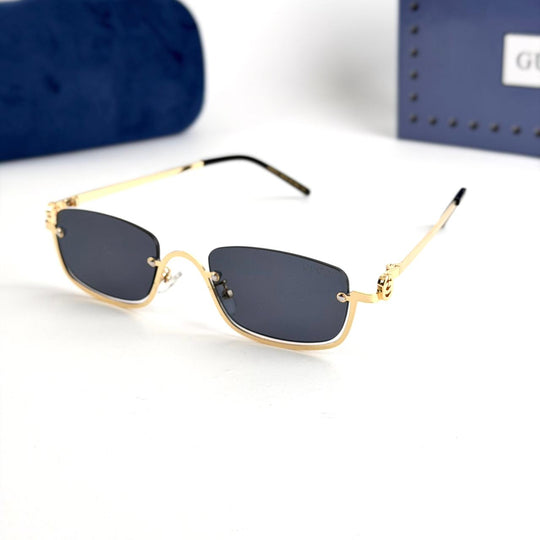 Gucci Rimless Rectangle – Gold/Black
